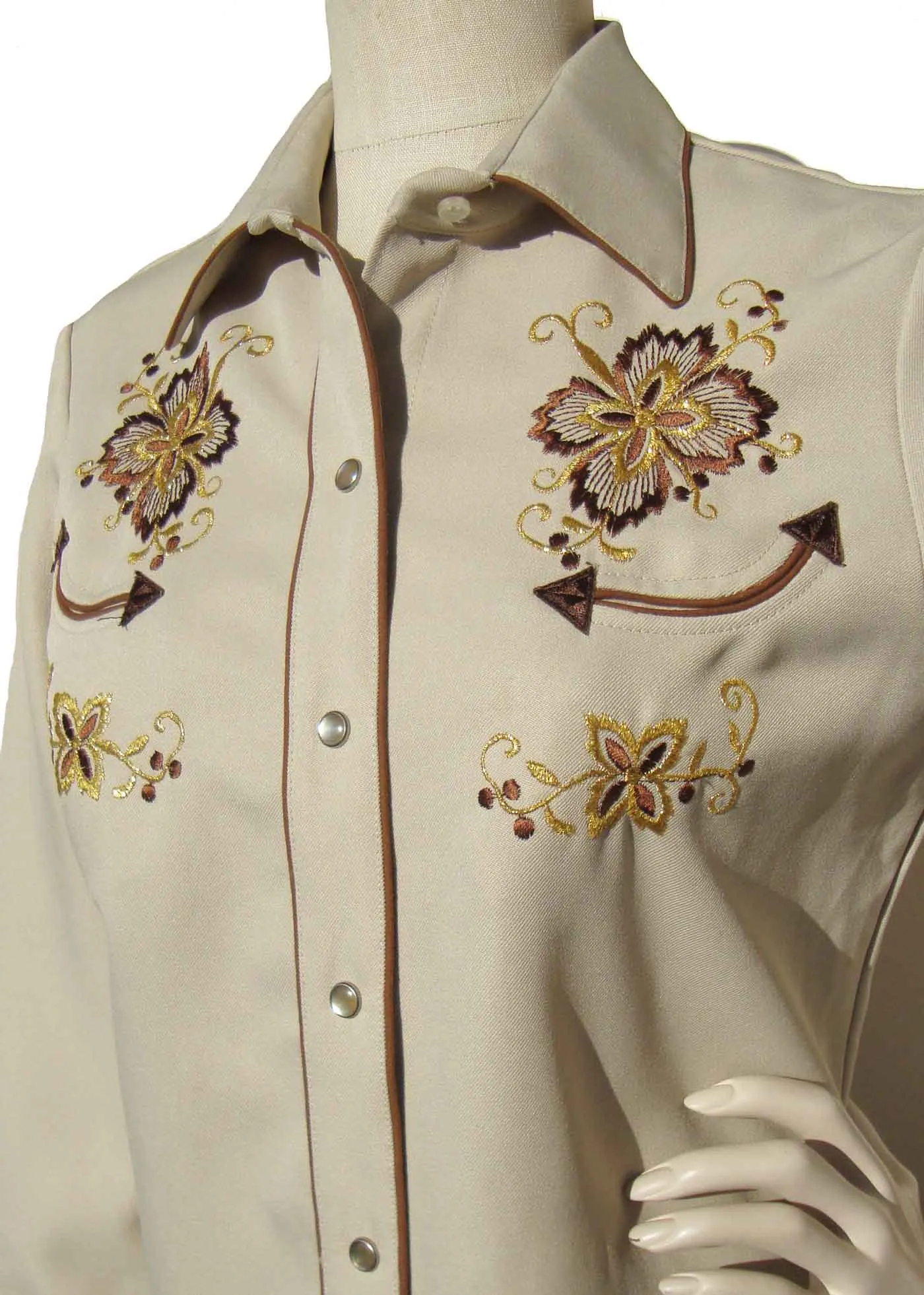 Vintage H Bar C Western Shirt Ranchwear Pearl Snap Buttons L