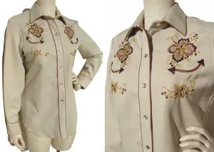Vintage H Bar C Western Shirt Ranchwear Pearl Snap Buttons L