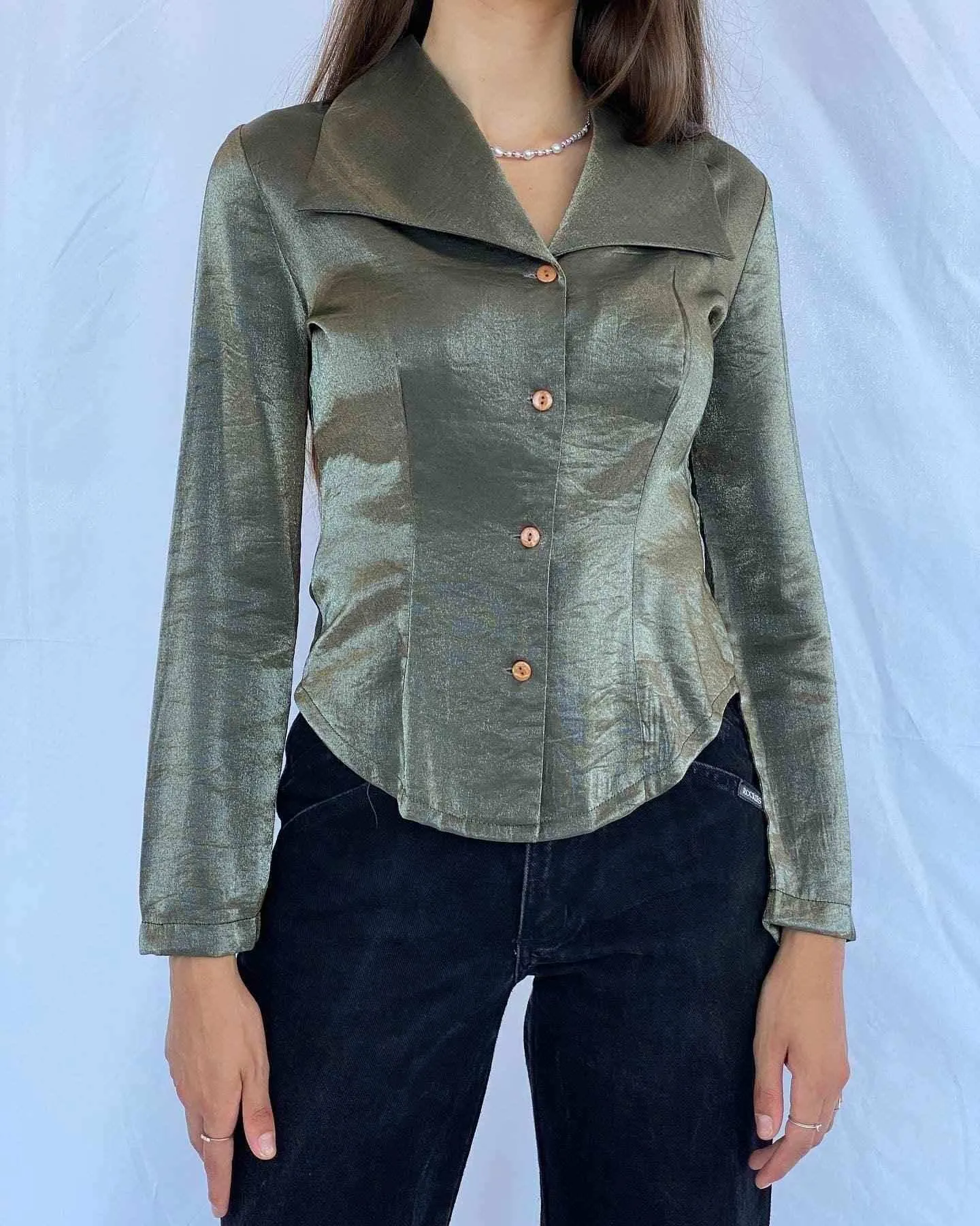Vintage Hilvana Costoms Metallic Shirt