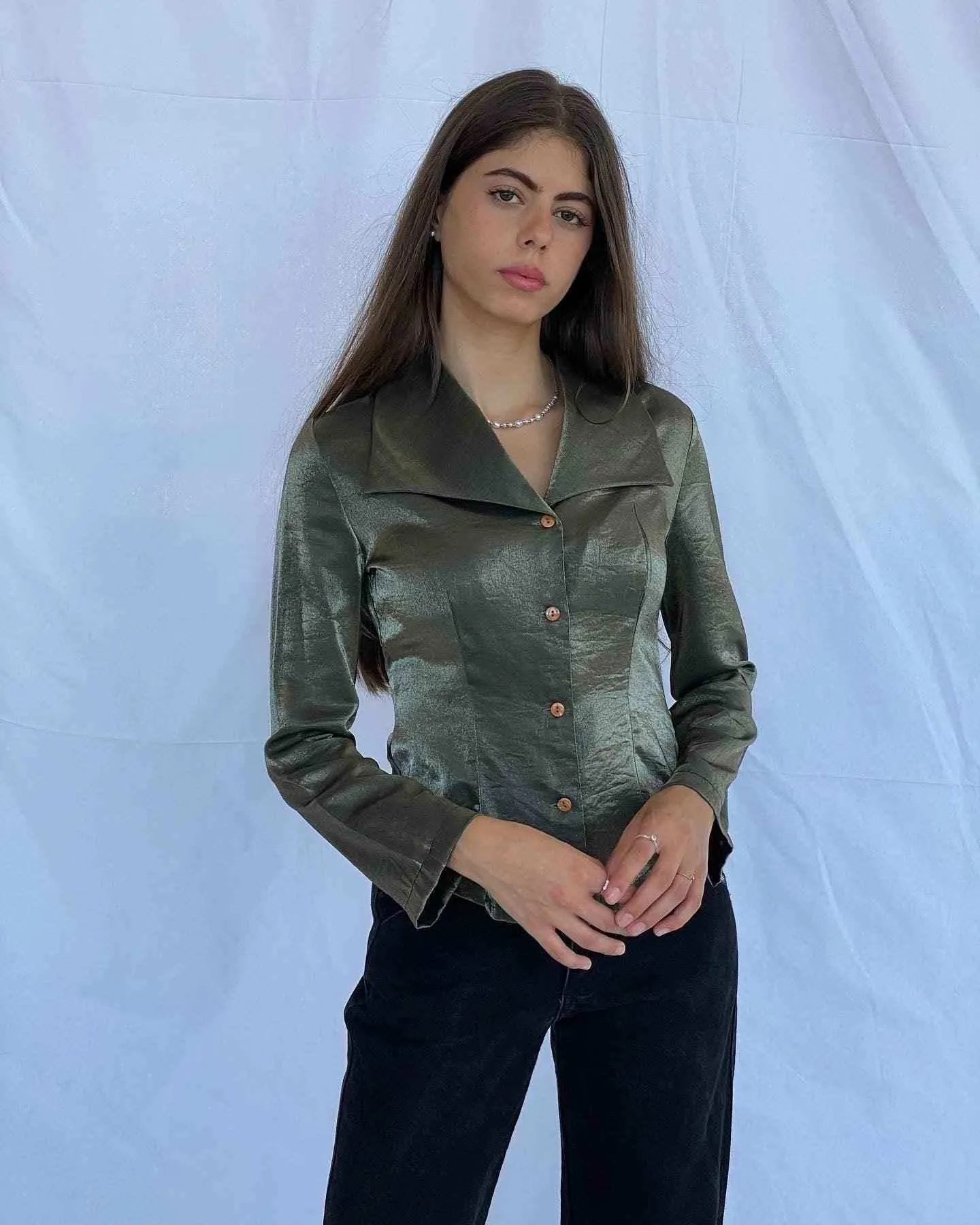 Vintage Hilvana Costoms Metallic Shirt
