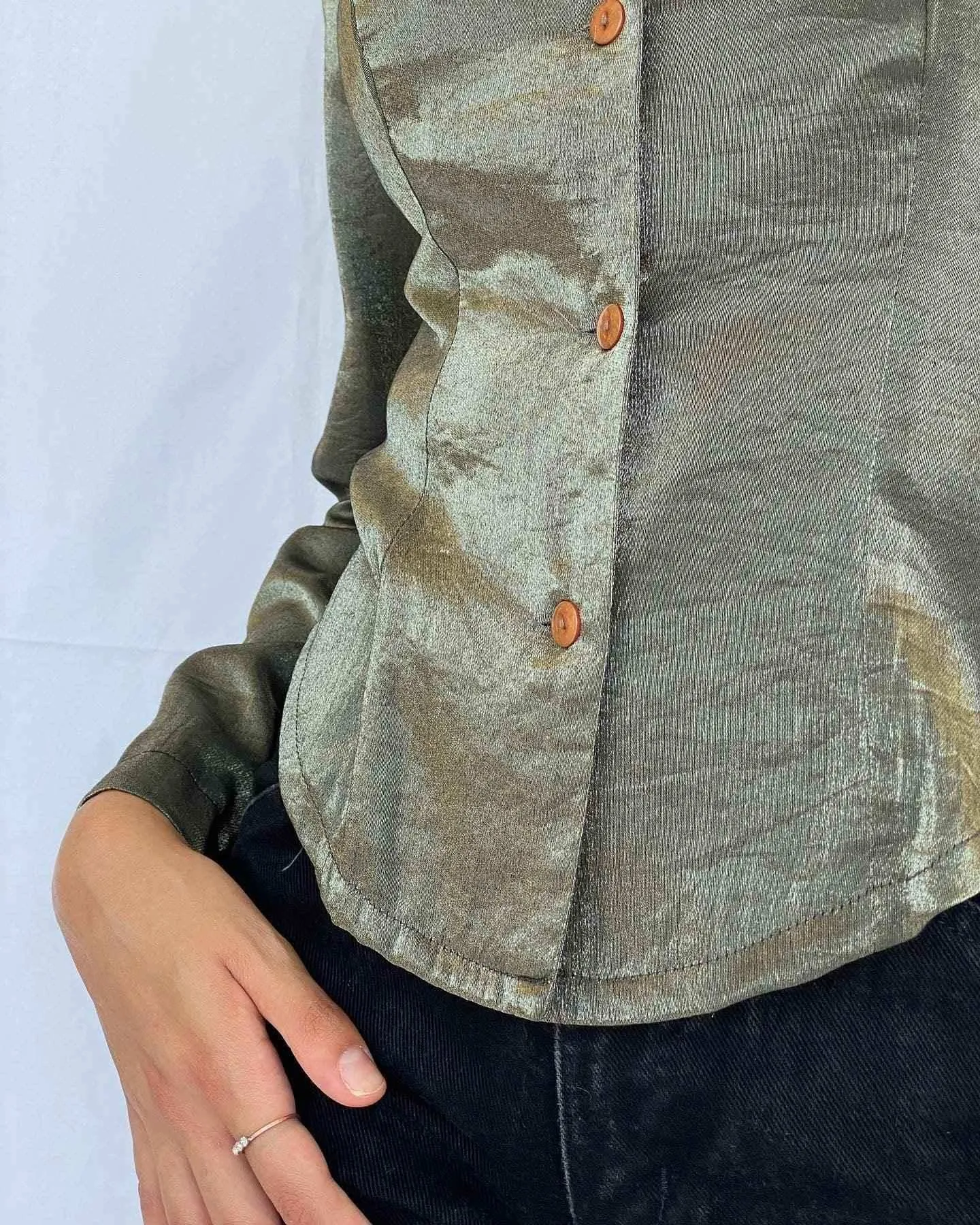 Vintage Hilvana Costoms Metallic Shirt