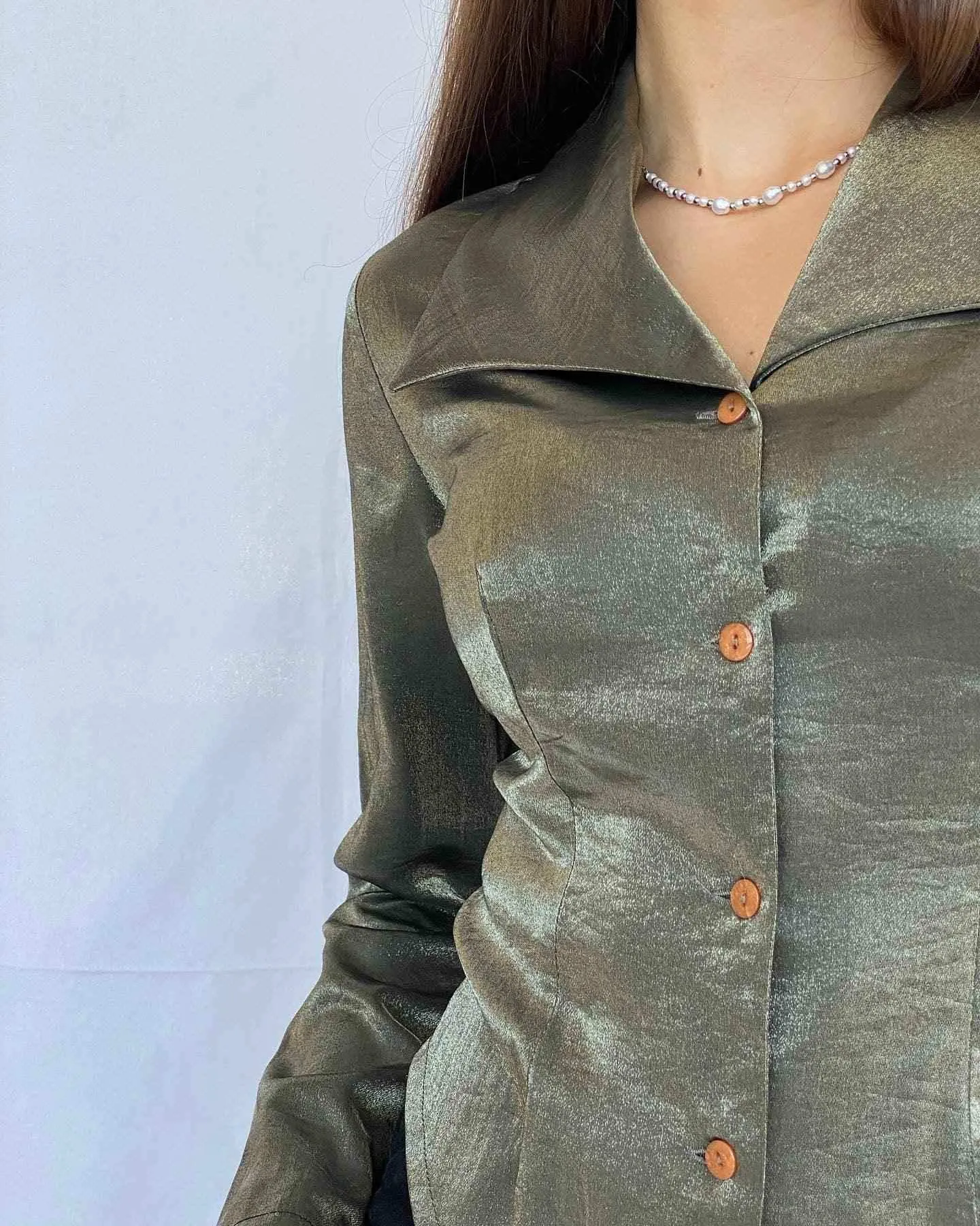 Vintage Hilvana Costoms Metallic Shirt