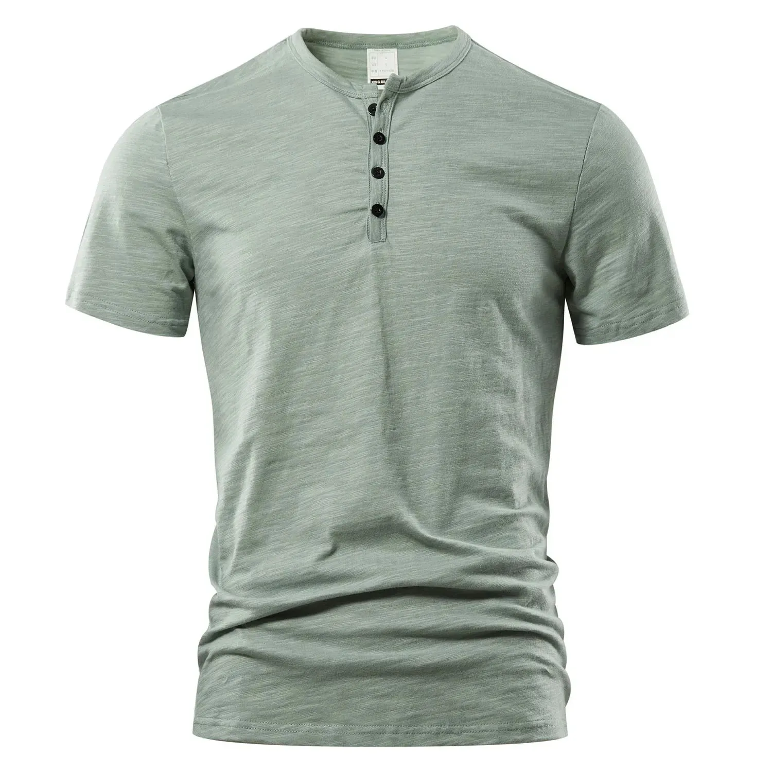 West Louis™ Designer Men Casual Short Sleeve Henry Tee