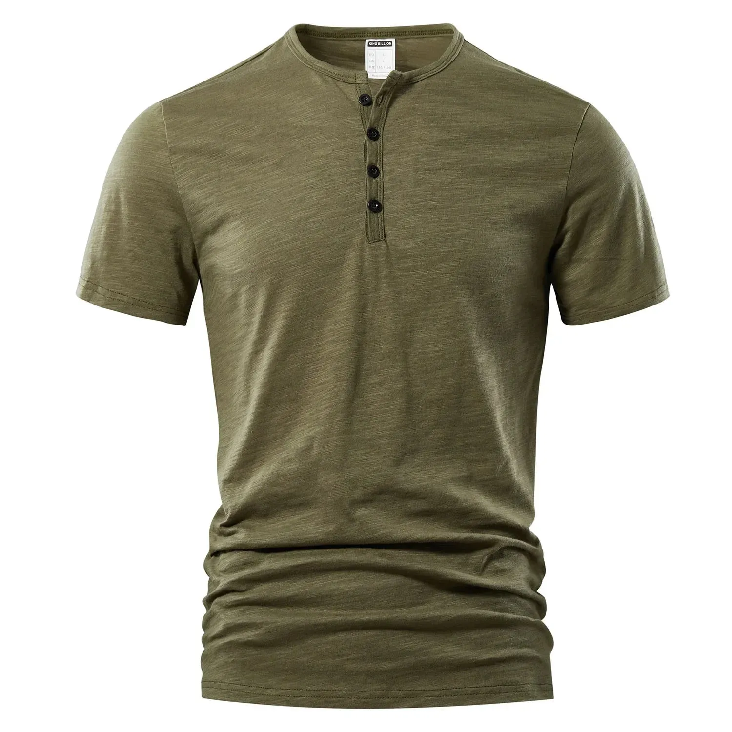 West Louis™ Designer Men Casual Short Sleeve Henry Tee