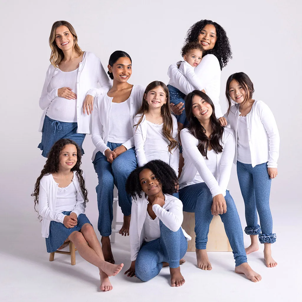 White Pointelle Women's Cardigan