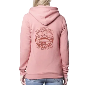 Wild & Free Zip Hoodie - Desert Rose