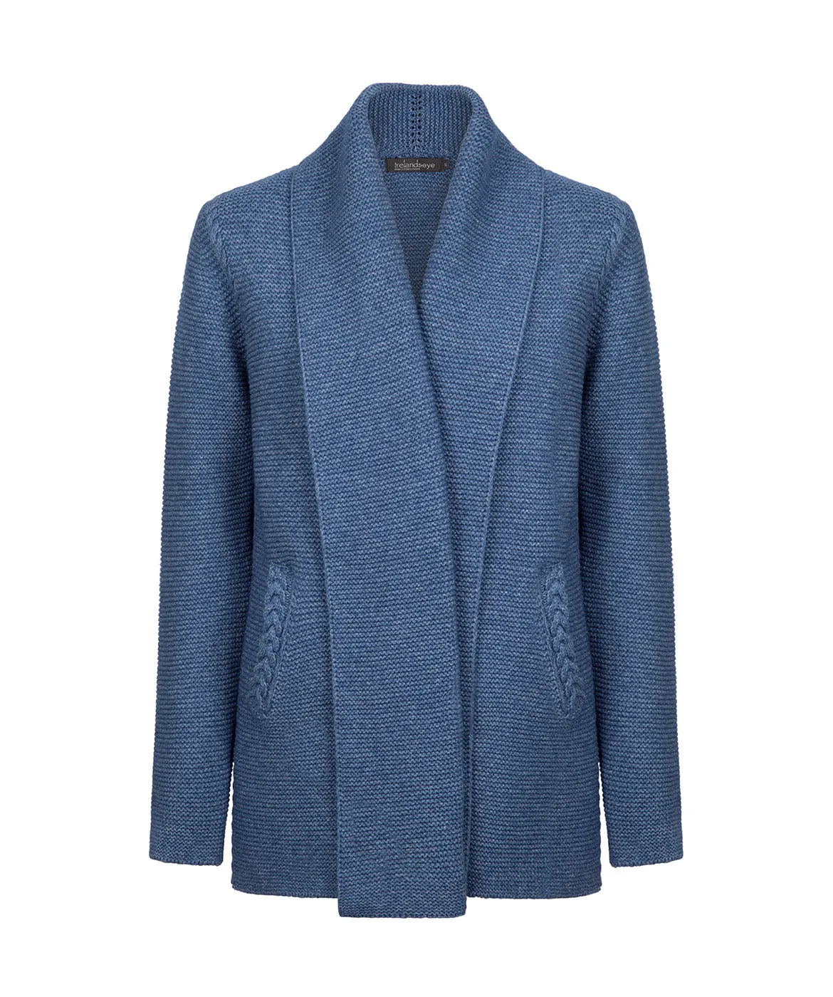 Womens Sutton Cable Cardigan Blue Wave
